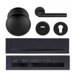 Complete voordeurset Egina mat zwart