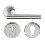 Achterdeurset geveerd PVD mat RVS