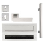 Complete voordeurset Square RVS met greep