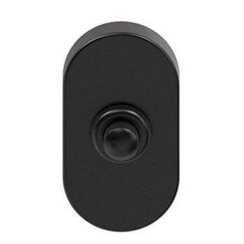 Beldrukker ovaal RVS mat zwart