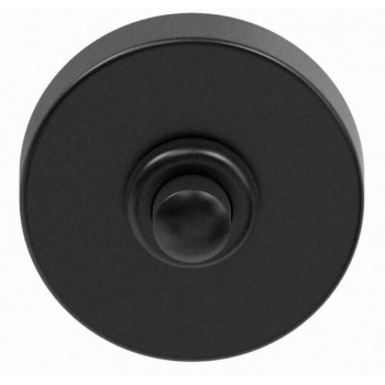 Beldrukker rond RVS mat zwart