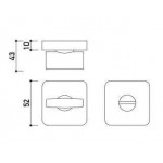 Toiletgarnituur RVS 304 Quadro