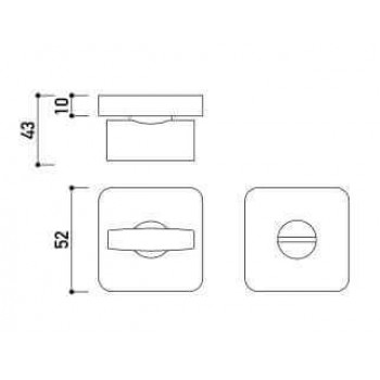 Toiletgarnituur RVS 304 Quadro