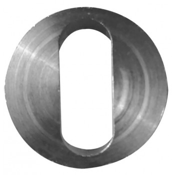 Sleutelplaatje mini rond RVS 