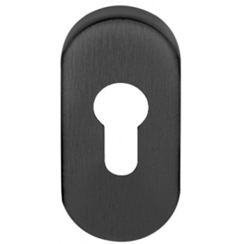 Cilinderplaatje LBY32 ovaal PVD gunmetal Cilinderplaatje LBY32 ovaal PVD gunmetal