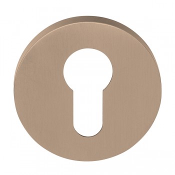Cilinderplaatje D6 licht brons