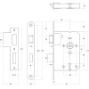 Basics LBLA-N56 deurslot afgerond mat zwart