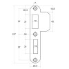 BASICS LBLA-N56 deurslot sleutel afgerond PVD gunmetal
