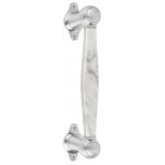 Deurgreep BOSCO LZ185 mat RVS/marmer