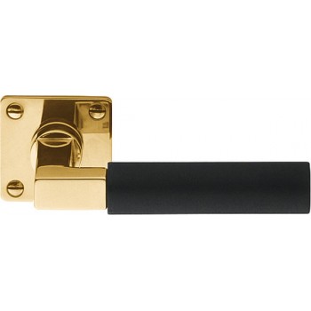 Deurkruk Timeless 1930MRV45 vierkant rozet messing ongelakt ebben