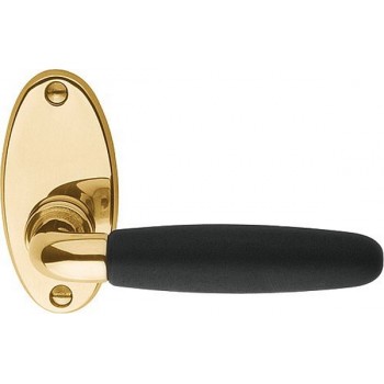 Deurkruk Timeless 1931MRO messing ongelakt ebbenhout