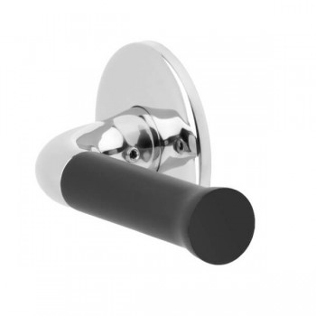 Deurkruk Nour EV101/64 rond rozet gepolijst RVS mat zwart