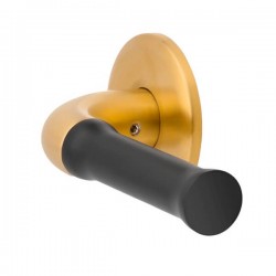 Deurkruk Nour EV100/64 PVD mat goud/zwart