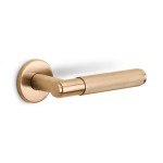 Deurklink Basic LB5 22mm rond rozet PVD licht brons