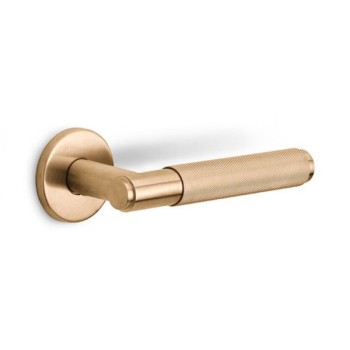Deurklink Basic LB5 22mm rond rozet PVD licht brons