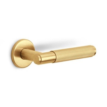 Deurklink Basic LB5 22mm rond rozet PVD mat goud