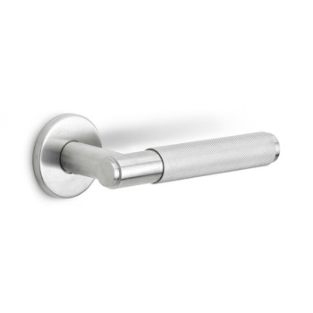 Deurklink Basic LB5 22mm rond rozet mat RVS