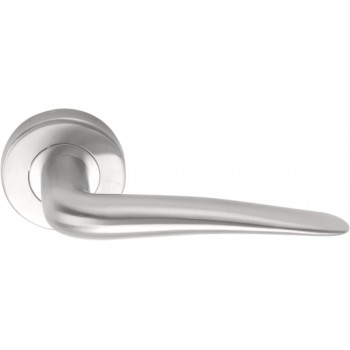 Deurklink Basic LB20 rond rozet mat RVS