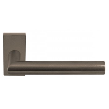 Deurklink Basic LB2 19mm op rechthoek rozet brons