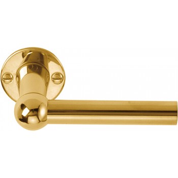 Deurkruk Timeless 1910LMRR38 rond rozet messing ongelakt 