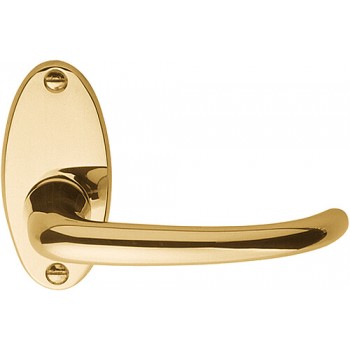 Deurkruk Timeless 1922MRO messing ongelakt ovaal rozet