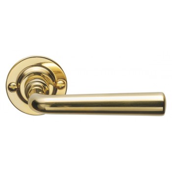 Deurkruk Timeless 1925GRR50 rond rozet messing ongelakt