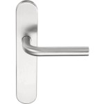 Deurkruk op schild Basic LB3 P13 19mm PVD mat RVS