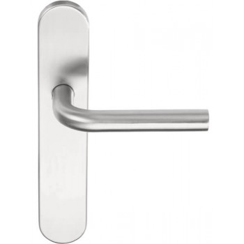 Deurkruk op schild Basic LB3 P13 19mm PVD mat RVS Deurkruk op schild Basic LB3 P13 19mm PVD mat RVS