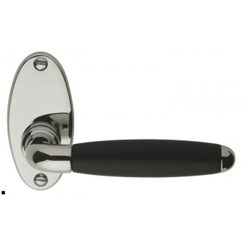 Deurkruk Timeless 1932GRO glans nikkel ebbenhout geveerd