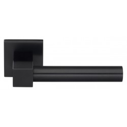Deurkruk Bobby EK101-G PVD mat zwart geveerd op vierkant rozet 