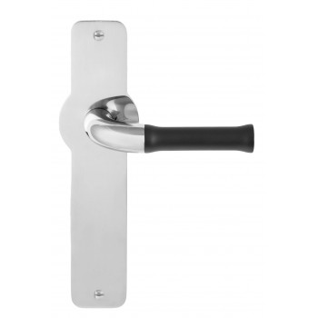 Deurkruk op schild Nour EV100P210SFC gepolijst RVS mat zwart