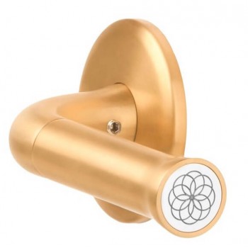 Deurkruk Nour EV101/64 rond rozet PVD mat goud