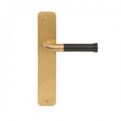 Deurkruk op schild Nour EV101P211SFC PVD mat goud zwart