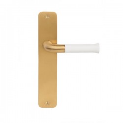 Deurkruk op schild Nour EV101P211SFC PVD mat goud wit