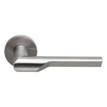 Deurkruk Rivio GL101 rond rozet ongeveerd mat RVS Deurkruk Rivio GL101 rond rozet ongeveerd mat RVS