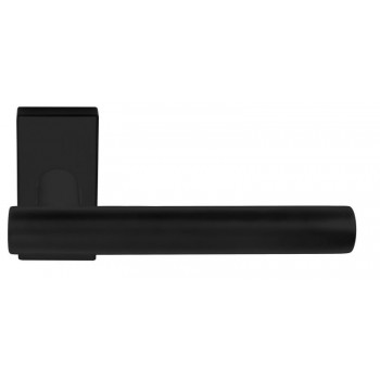 Deurklink Basic LB7 mat zwart rechthoek rozet