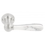 Deurkruk Bosco LZ100MA rond rozet mat rvs/marmer