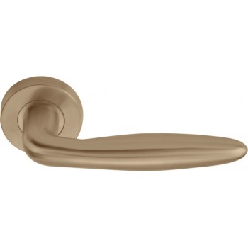 Deurklink Basic LB18H rond rozet PVD licht brons Deurklink Basic LB18H rond rozet PVD licht brons