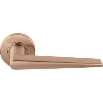 Deurklink Basic LB21 rond rozet PVD licht brons Deurklink Basic LB21 rond rozet PVD licht brons