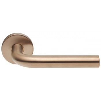 Deurklink Basic LB3 19mm rond rozet PVD licht brons Deurklink Basic LB3 19mm rond rozet PVD licht brons