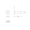 Deurstopper LB85 mat RVS