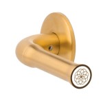 Deurkruk Nour EV100/64 rond rozet PVD mat goud