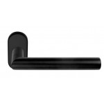 Deurklink Basic LB2 19mm ovaal rozet Gunmetal PVD