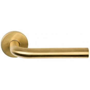 Deurklink Basic LB3 19mm rond rozet mat goud PVD