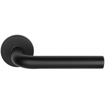 Deurklink Basic LB3 19mm rond rozet mat zwart