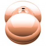 Voordeurknop LB80V gepolijst koper PVD