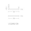 Meubelgreep LSQ80/128 Mat RVS