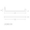 Meubelgreep LSQ140/320 mat RVS