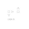 Meubelknop Square LSQK-25 mat RVS