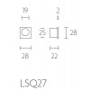 Fingertip LSQ27 tbv kopse kant deur mat RVS